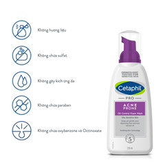 Bọt Rửa Mặt Dịu Nhẹ Cho Da Mụn Cetaphil Acne Prone Oil Control Foam Wash 236ml
