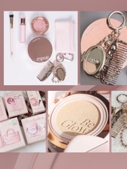 Bộ Trang Điểm Espoir Be Glow Cushion x2 + Keychain Roselight Set