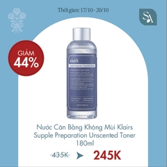 Nước Hoa Hồng Klairs Supple Preparation Unscented Toner