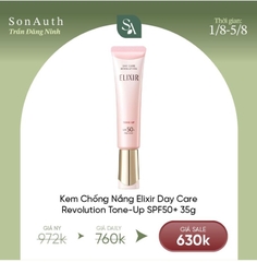 Sữa Chống Nắng Nâng Tông Elixir Day Care Revolution Tone-Up SPF50+ 35g