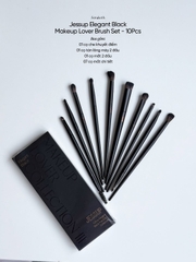 Bộ Cọ Trang Điểm Jessup Elegant Black Makeup Lover Brush Set