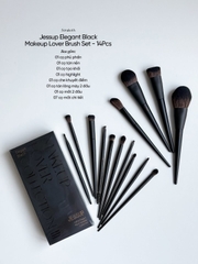 Bộ Cọ Trang Điểm Jessup Elegant Black Makeup Lover Brush Set