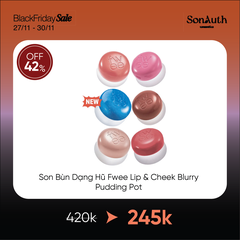 Son Bùn Môi Má Fwee Lip & Cheek Blurry Pudding Pot