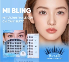 Mi Giả Tự Dính pha lê đen Mlen Diary Bling Glueless Falsies