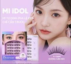 Mi Giả Tự Dính pha lê đen Mlen Diary Bling Glueless Falsies
