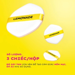 Bộ 3 Bông Phấn Lemonade Tán Kem Nền