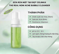 Bọt Rửa Mặt Celimax The Real Noni Acne Bubble Cleanser 155ml