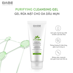Gel Rửa Mặt Babe Stop AKN Purifying Cleansing Gel