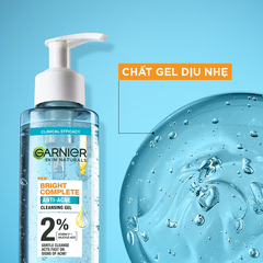 Gel Rửa Mặt Garnier Bright Complete Anti-Acne Cleansing Gel 120ml