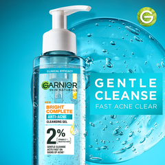 Gel Rửa Mặt Garnier Bright Complete Anti-Acne Cleansing Gel 120ml