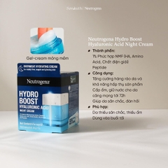 Mặt Nạ Ngủ Cấp Nước Neutrogena Hydro Boost Hyaluronic Acid Night Cream 50g