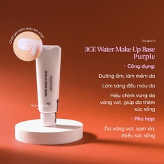 Kem Lót 3CE Water Make Up Base 45ml