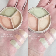 Bảng Che Khuyết Điểm The Saem Cover Perfection Triple Pot Concealer 4,5g