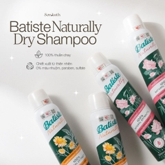 Dầu Gội Khô Batiste Naturally Dry Shampoo 200ml