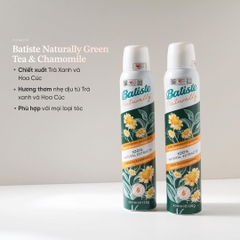 Dầu Gội Khô Batiste Naturally Dry Shampoo 200ml