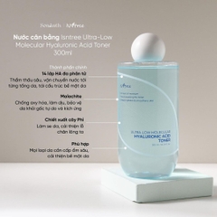 Nước Cân Bằng Isntree Ultra Low Molecular Hyaluronic Acid Toner 300ml