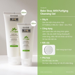 Gel Rửa Mặt Babe Stop AKN Purifying Cleansing Gel
