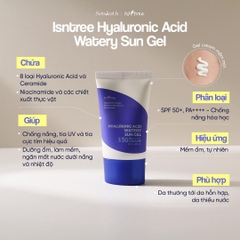 Kem Chống Nắng Isntree Hyaluronic Acid Watery Sun Gel SPF50+ 50ml