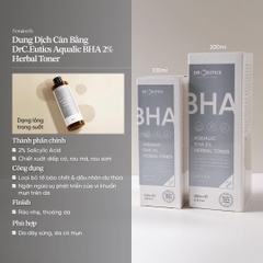 Dung Dịch Cân Bằng DrCeutics Aqualic BHA 2% Herbal Toner