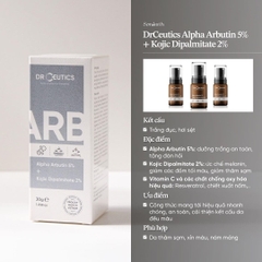 Tinh Chất DrCeutics Alpha Arbutin 5% + Kojic Diphalmitate 2% 30g