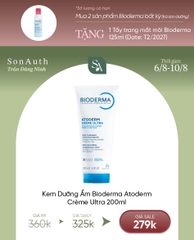 Kem Dưỡng Bioderma Atoderm Crème Ultra Ultra-Nourishing Moisturising Cream 200ml