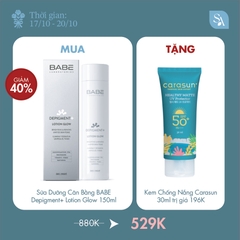 Sữa Dưỡng Cân Bằng Da Babe Depigment+ Lotion Glow 150ml