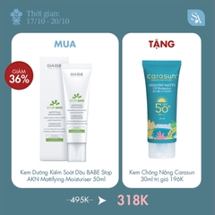 Kem Dưỡng Babe Stop AKN Mattifying Moisturiser 50ml
