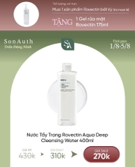 Tẩy Trang Dưỡng Ẩm Rovectin Aqua Deep Cleansing Water 400ml