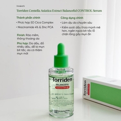 Tinh Chất Làm Dịu, Kiểm Soát Dầu Torriden Centella Asiatica Extract Balanceful Control Serum 50ml