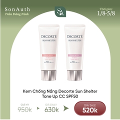 Kem Chống Nắng Nâng Tông Decorte Sun Shelter CC SPF50