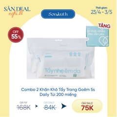 Combo 2 Khăn Khô Tẩy Trang Goêm "5s Daily" Túi 200 miếng