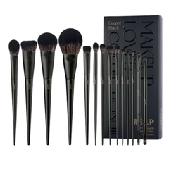 Bộ Cọ Trang Điểm Jessup Elegant Black Makeup Lover Brush Set
