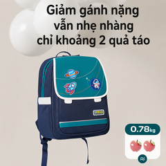 Balo học sinh tiểu học Worm's home balo cao cấp chống gù balo cho bé siêu nhẹ chống nước nhiều ngăn - KimChi Kids -S34202