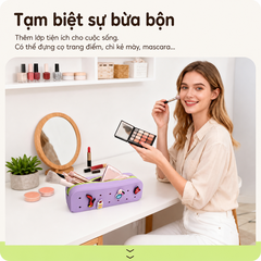 Hộp Bút Đa Năng Silicone Chống Thấm Nước Cho Học Sinh hộp bút Bền Đẹp, Dễ Vệ Sinh NV-25017-01 KIMCHI KIDS