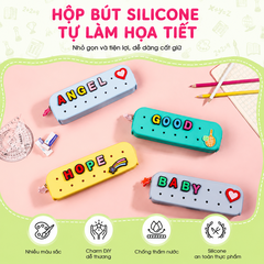 Hộp Bút Đa Năng Silicone Chống Thấm Nước Cho Học Sinh hộp bút Bền Đẹp, Dễ Vệ Sinh NV-25017-01 KIMCHI KIDS