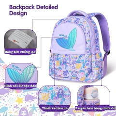 Balo học sinh cấp 2, balo cho bé từ 11-15 tuổi siêu nhẹ, chống thấm nhẹ, kiểu dáng đáng yêu NB004-2