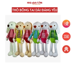 Thú nhồi bông hình thỏ tai dài Hoàng Thu – Gấu bông đáng yêu cho bé yêu, quà tặng êm ái & thời trang