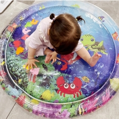 Thảm đệm nước mát cho bé nhún nhảy, thảm chơi nước mùa hè bơm hơi vận động vui nhộn cho bé yêu
