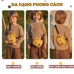 Túi đeo chéo, túi đeo vai trái dâu màu vàng Nohoo cho bé, túi mini dễ thương, nhẹ, phù hợp bé đi chơi hằng ngày