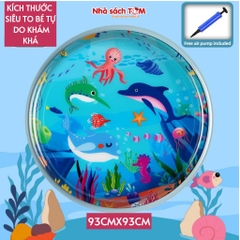 Thảm đệm nước mát cho bé nhún nhảy, thảm chơi nước mùa hè bơm hơi vận động vui nhộn cho bé yêu