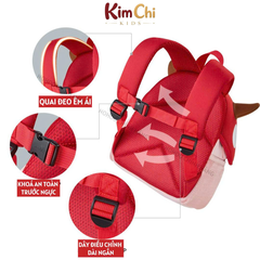 Balo mẫu giáo Nohoo chính hãng siêu nhẹ hình thú dễ thương cho bé từ 2-6 tuổi NB021