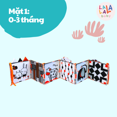 Quây cũi kiêm sách vải kích thích thị giác Lalala baby cho bé từ 0-12 tháng tuổi