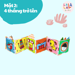 Quây cũi kiêm sách vải kích thích thị giác Lalala baby cho bé từ 0-12 tháng tuổi