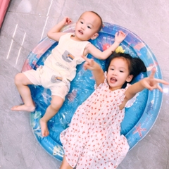 Thảm đệm nước mát cho bé nhún nhảy, thảm chơi nước mùa hè bơm hơi vận động vui nhộn cho bé yêu