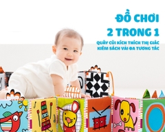 Quây cũi kiêm sách vải kích thích thị giác Lalala baby cho bé từ 0-12 tháng tuổi