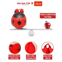 Balo mẫu giáo hình bọ Ladybug 3D, Supercute, balo mầm non thiết kế ngộ nghĩnh, chống nước, siêu nhẹ, dễ thương cho bé
