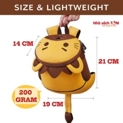 Balo mẫu giáo chống lạc Nohoo chính hãng siêu nhẹ hình thú dễ thương cho bé từ 2-6 tuổi NHB053S