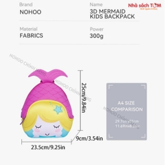Balo mẫu giáo Nohoo chính hãng siêu nhẹ hình thú dễ thương cho bé từ 2-6 tuổi NHB046