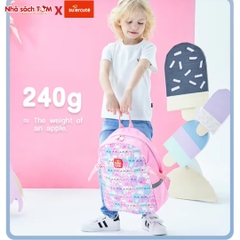 Balo mẫu giáo Supercute 2 trong 1 kết hợp túi đeo chéo ngộ nghĩnh cho bé, balo mầm non siêu nhẹ, chống nước, kiểu dáng đáng yêu  SF157