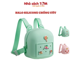 Balo silicone chống nước cho bé, ba lô trẻ em chống ướt, nhẹ, dễ thương, chống bám bẩn, dễ vệ sinh